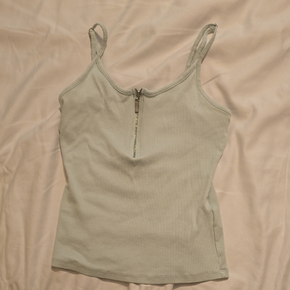 Guess Tops - Guess Light Seafoam Tank with Zipper